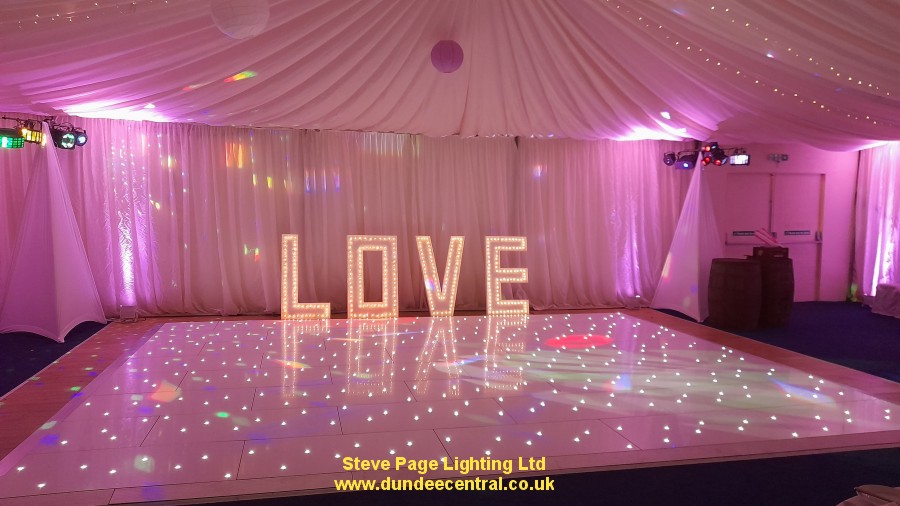kilconquhar wedding venue lighting hire